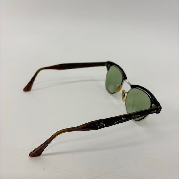 Vtg Sunglasses 50s 60s Shuron Ronsir Browline Eyeglasses Cat Eyes Etched Alumin main image 12